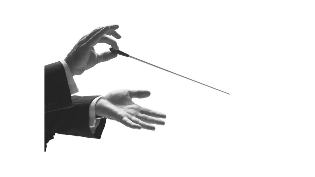 An Orchestra Conducting Maestro Hands