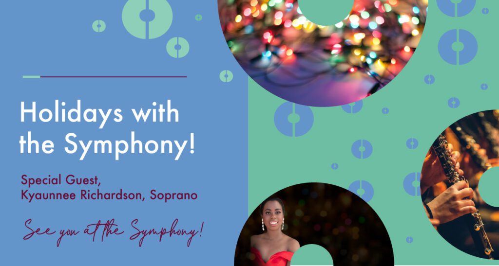 Holidays With the Symphony Banner in Blue and Mint