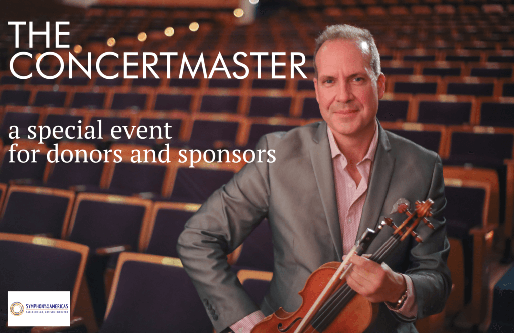 Concertmaster Event Poster With a Man in it
