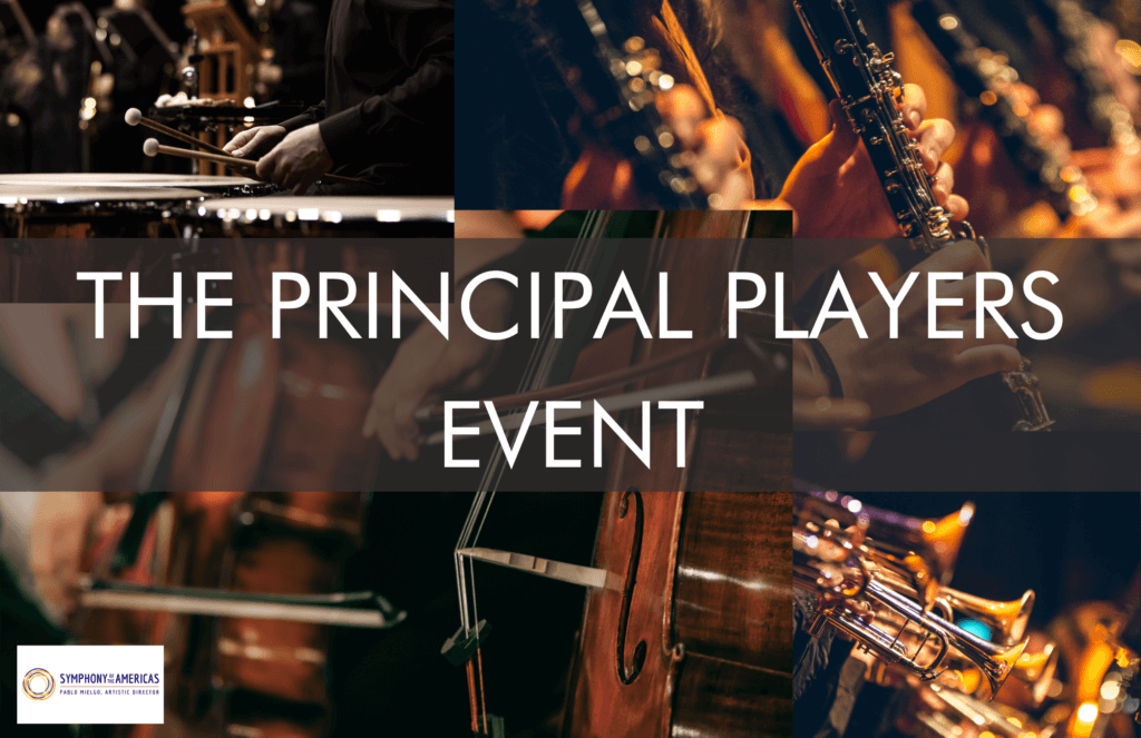 Principal Events Banner in on an Orchestra Background