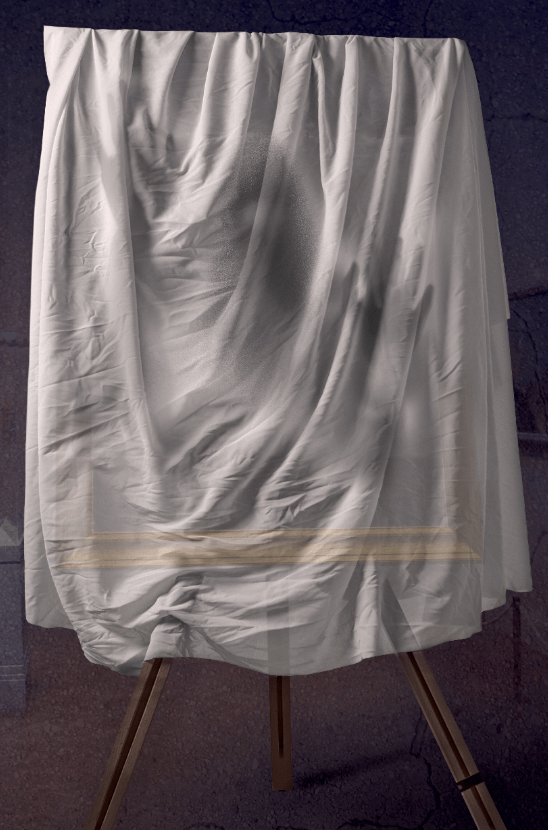 A White Color Cloth for Unveiling